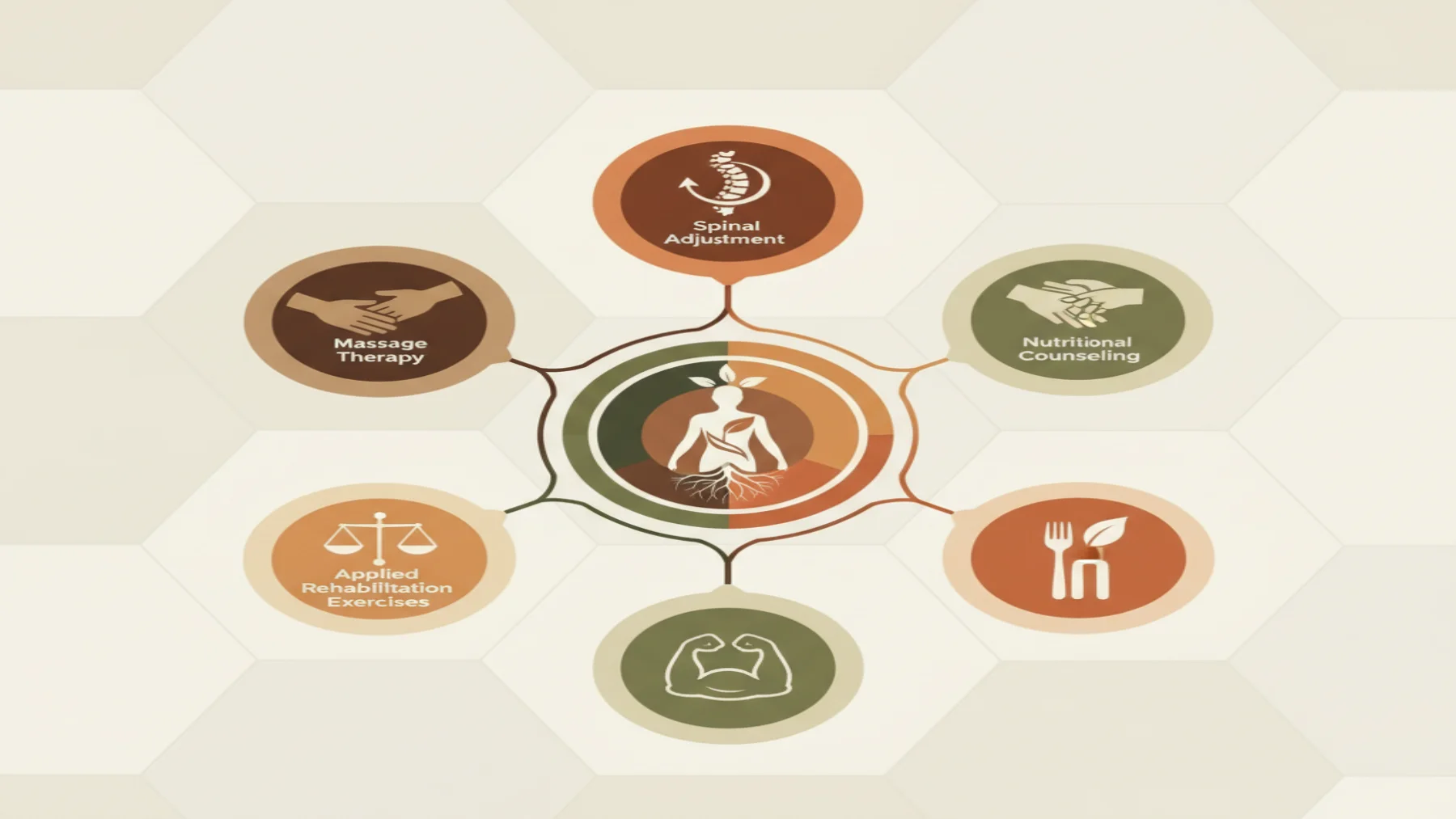 Integrative chiropractic treatment modalities working together as a coordinated care system